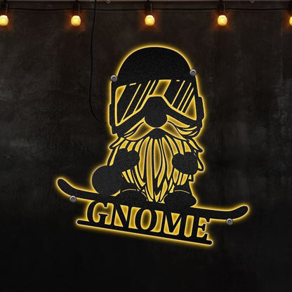 Christmas Gnome 1 Metal Wall Decor, Christmas Gift, Christmas Home Decor Sign, Christmas Outdoor Metal Sign