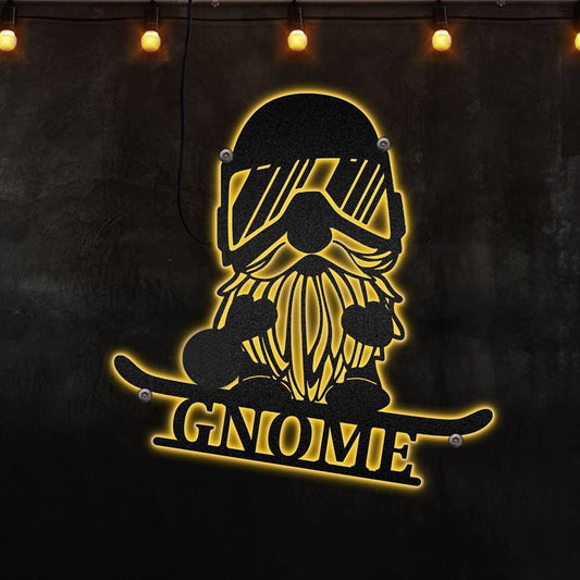 Christmas Gnome 1 Metal Wall Decor, Christmas Gift, Christmas Home Decor Sign, Christmas Outdoor Metal Sign