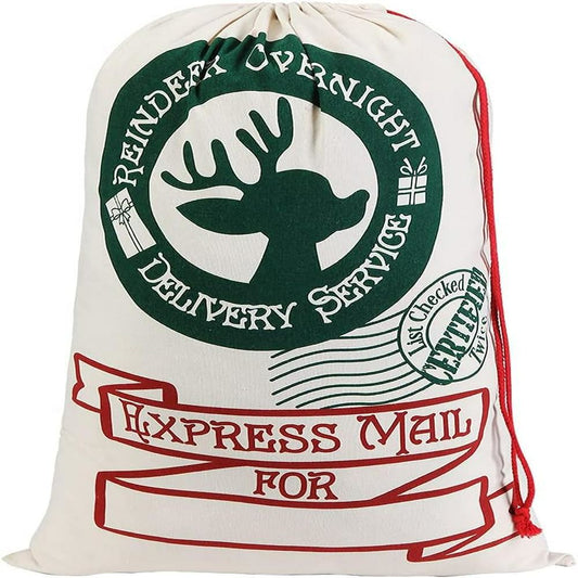 Christmas Green Reindeer Christmas Sack, Gift For Chidren, Christmas Bag Gift, Christmas Gift 2023