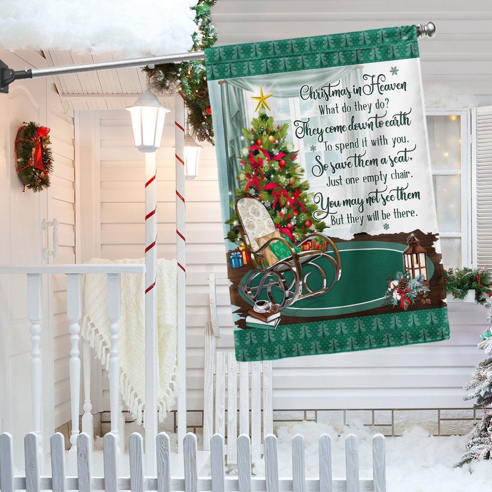 Christmas In Heaven Flag Christmas Memorial Flag, Christmas Garden Flag, Home Decor Accessories, Christmas Outdoor Decor Ideas