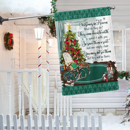 Christmas In Heaven Flag Christmas Memorial Flag, Christmas Garden Flag, Home Decor Accessories, Christmas Outdoor Decor Ideas