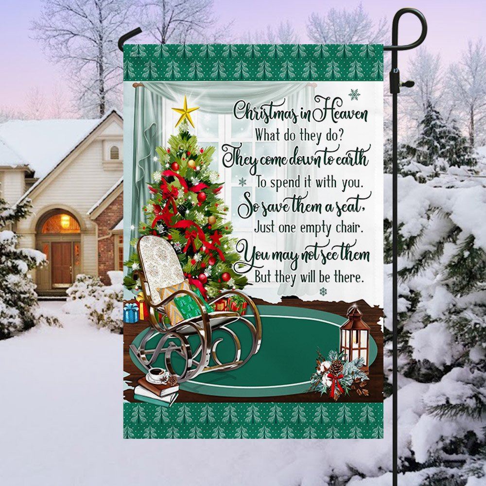 Christmas In Heaven Flag Christmas Memorial Flag, Christmas Garden Flag, Home Decor Accessories, Christmas Outdoor Decor Ideas