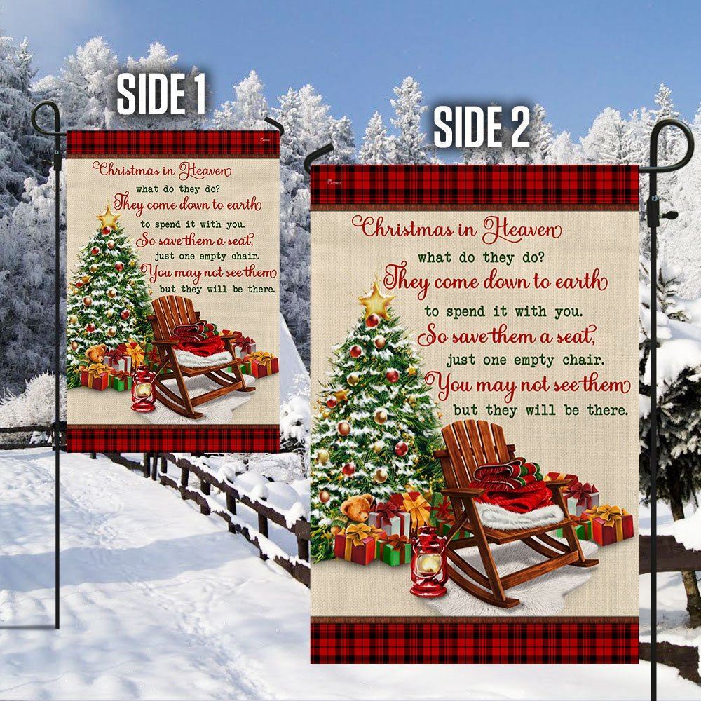 Christmas In Heaven Flag Memorial Gift Flag, Christmas Garden Flag, Home Decor Accessories, Christmas Outdoor Decor Ideas