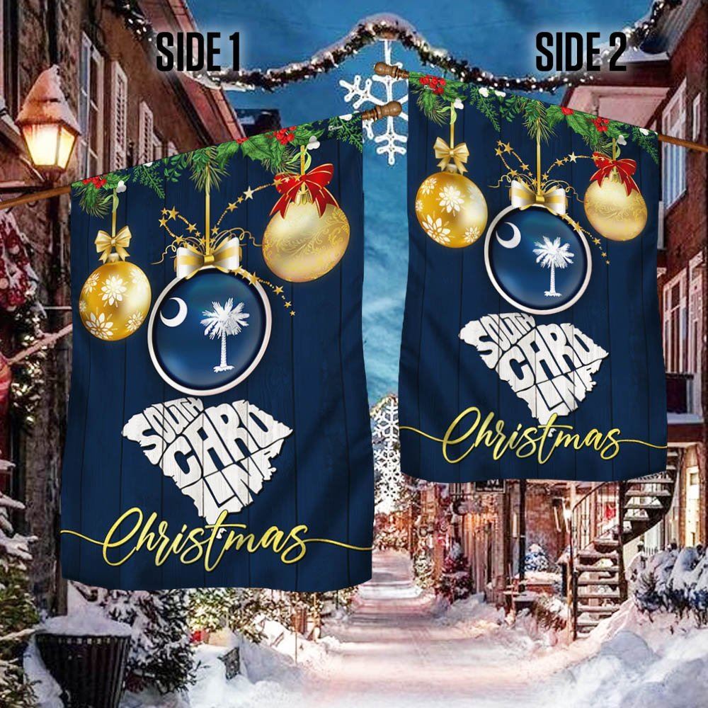 Christmas In South Carolina Flag, Christmas Garden Flag, Home Decor Accessories, Christmas Outdoor Decor Ideas