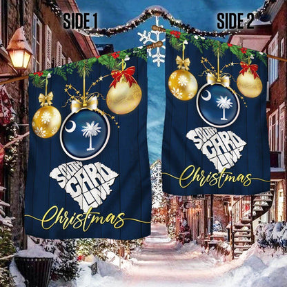 Christmas In South Carolina Flag, Christmas Garden Flag, Home Decor Accessories, Christmas Outdoor Decor Ideas