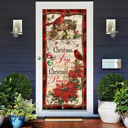 Christmas Joy Christmas Peace Door Cover, Door Christmas Cover, Christmas Door Knob Covers, Christmas Outdoor Decoration