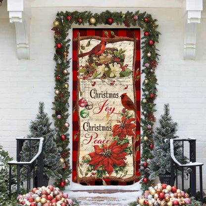 Christmas Joy Christmas Peace Door Cover, Door Christmas Cover, Christmas Door Knob Covers, Christmas Outdoor Decoration