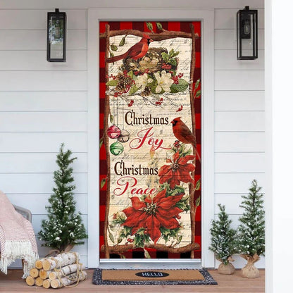 Christmas Joy Christmas Peace Door Cover, Door Christmas Cover, Christmas Door Knob Covers, Christmas Outdoor Decoration