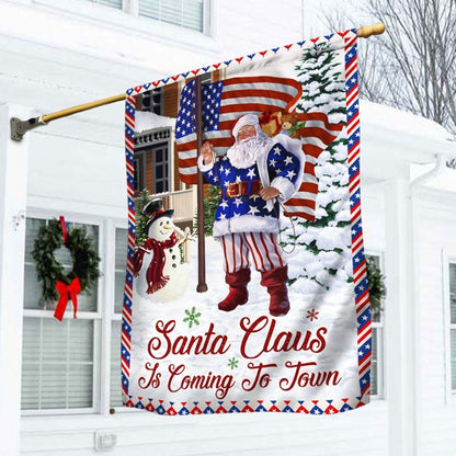 Christmas Joy Flag Santa Claus Is Coming To Town Flag, Christmas Garden Flag, Home Decor Accessories, Christmas Outdoor Decor Ideas