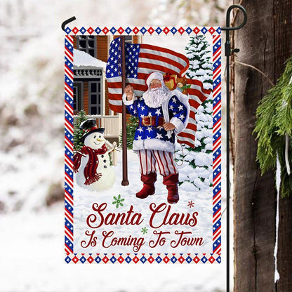 Christmas Joy Flag Santa Claus Is Coming To Town Flag, Christmas Garden Flag, Home Decor Accessories, Christmas Outdoor Decor Ideas