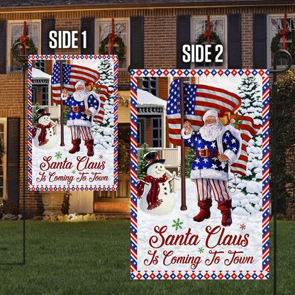 Christmas Joy Flag Santa Claus Is Coming To Town Flag, Christmas Garden Flag, Home Decor Accessories, Christmas Outdoor Decor Ideas