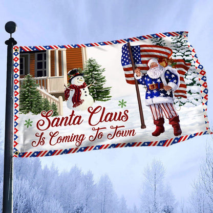 Christmas Joy Grommet Flag Santa Claus Is Coming To Town Flag, Christmas Garden Flag, Home Decor Accessories, Christmas Outdoor Decor Ideas