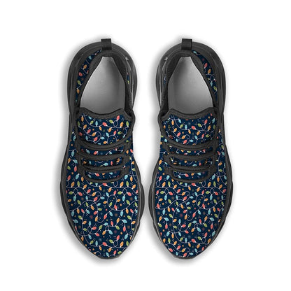 Christmas Lights Colorful Print Black Max Soul Shoes For Men Women, Best Running Sneaker, Christmas Shoes, Winter Fashion Shoes