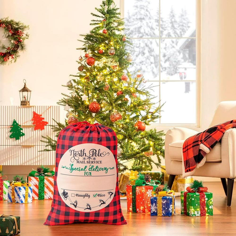 Christmas Red Caro Sacks, Gift For Chidren, Christmas Bag Gift, Christmas Gift 2023