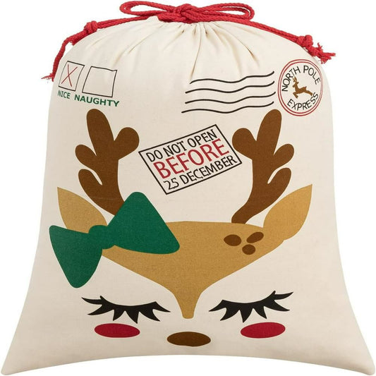 Christmas  Reindeer Print Sacks, Gift For Chidren, Christmas Bag Gift, Christmas Gift 2023