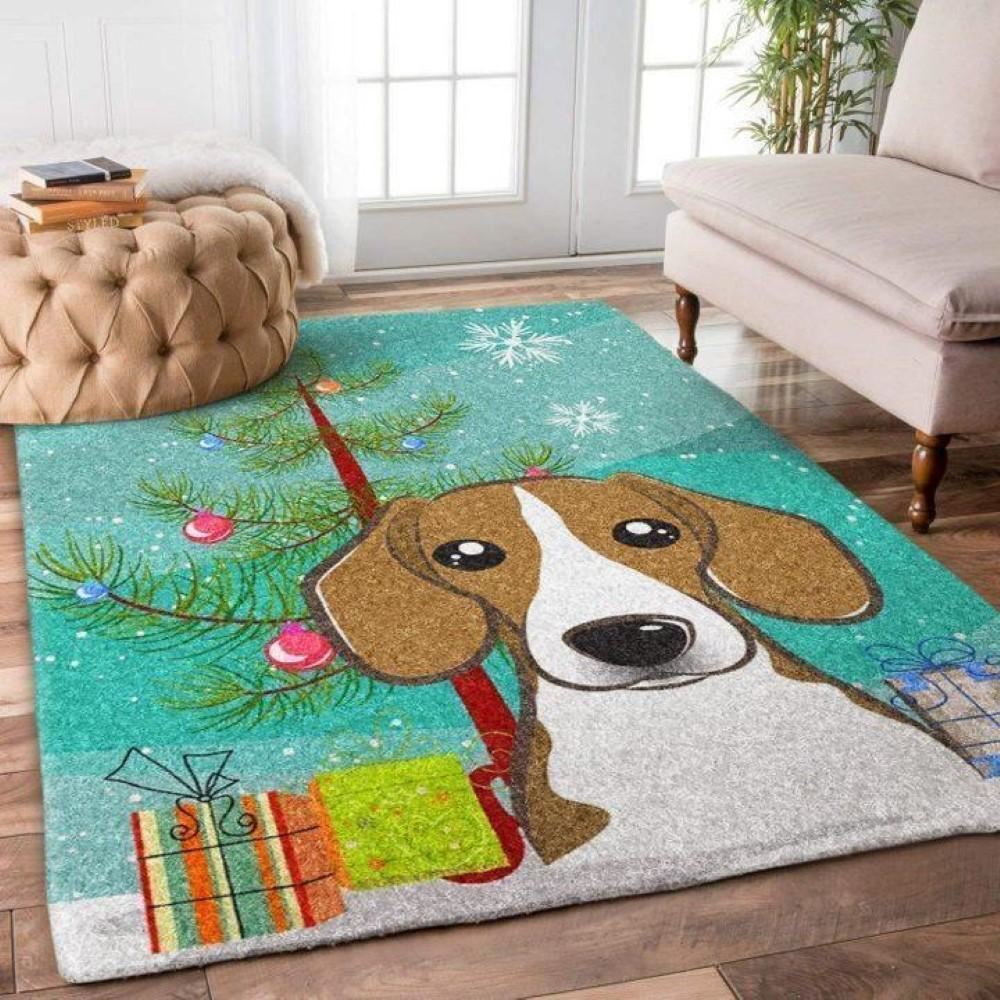 Christmas Rug, Beagle Christmas Limited Edition RugChristmas Floor Mat, Livinng Room Decor Rug, Christmas Home Decor