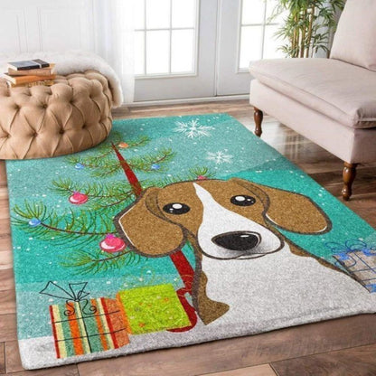 Christmas Rug, Beagle Christmas Limited Edition RugChristmas Floor Mat, Livinng Room Decor Rug, Christmas Home Decor