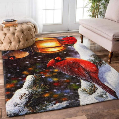 Christmas Rug, Cardinal Christmas Limited Edition RugChristmas Floor Mat, Livinng Room Decor Rug, Christmas Home Decor