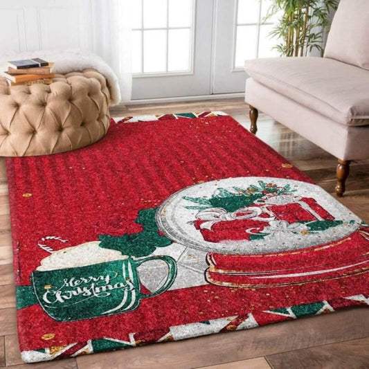 Christmas Rug, Charming Chimney Corner With Christmas Limited Edition RugChristmas Floor Mat, Livinng Room Decor Rug, Christmas Home Decor