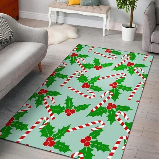 Christmas Rug, Christmas Cady Cane Limited Edition RugChristmas Floor Mat, Livinng Room Decor Rug, Christmas Home Decor