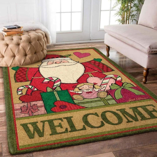 Christmas Rug, Christmas Deer Area Limited Edition RugChristmas Floor Mat, Livinng Room Decor Rug, Christmas Home Decor