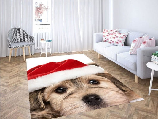 Christmas Rug, Christmas Dog Living Room Modern Carpet RugChristmas Floor Mat, Livinng Room Decor Rug, Christmas Home Decor