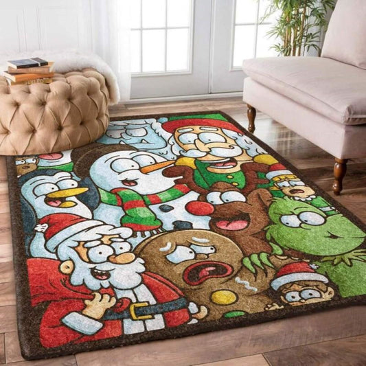 Christmas Rug, Christmas Doodle Limited Edition RugChristmas Floor Mat, Livinng Room Decor Rug, Christmas Home Decor