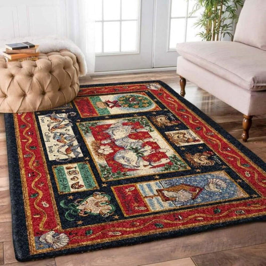 Christmas Rug, Christmas Farm Limited Edition RugChristmas Floor Mat, Livinng Room Decor Rug, Christmas Home Decor