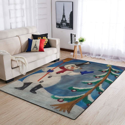 Christmas Rug, Christmas Frosty The Snowman Area Limited Edition RugChristmas Floor Mat, Livinng Room Decor Rug, Christmas Home Decor