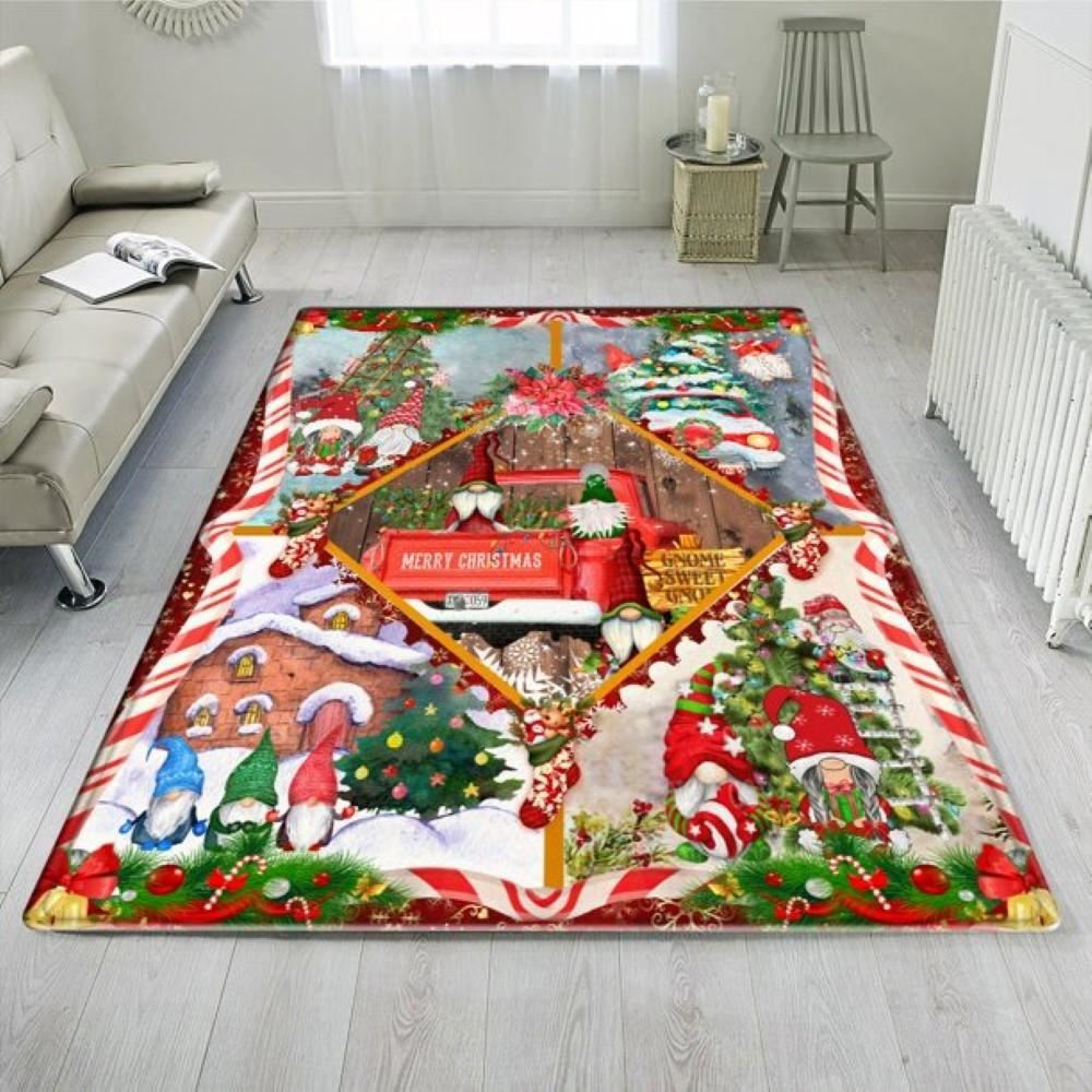 Christmas Rug, Christmas Gnome RugChristmas Floor Mat, Livinng Room Decor Rug, Christmas Home Decor