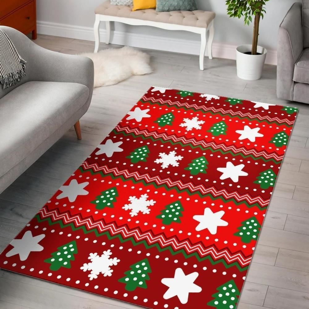 Christmas Rug, Christmas Pattern Print Area Limited Edition RugChristmas Floor Mat, Livinng Room Decor Rug, Christmas Home Decor