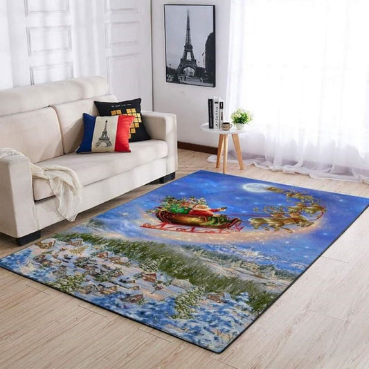 Christmas Rug, Christmas Santa Claus Area Limited Edition RugChristmas Floor Mat, Livinng Room Decor Rug, Christmas Home Decor