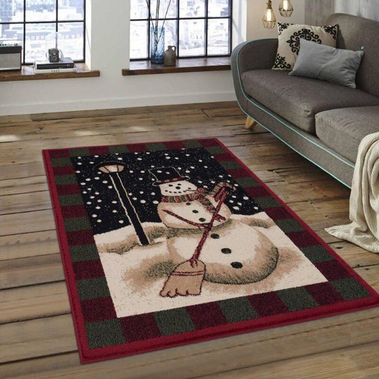 Christmas Rug, Christmas Snowman Limited Edition RugChristmas Floor Mat, Livinng Room Decor Rug, Christmas Home Decor