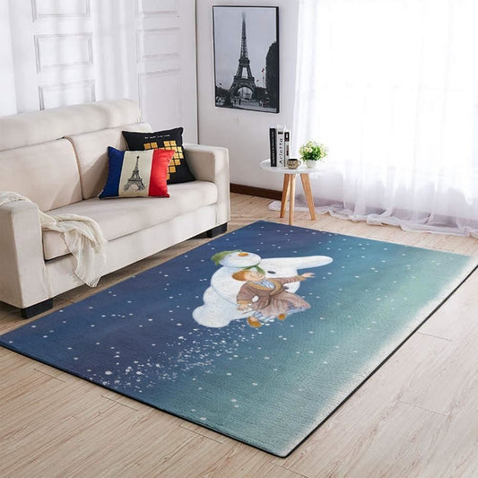 Christmas Rug, Christmas The Snowman Area Limited Edition RugChristmas Floor Mat, Livinng Room Decor Rug, Christmas Home Decor