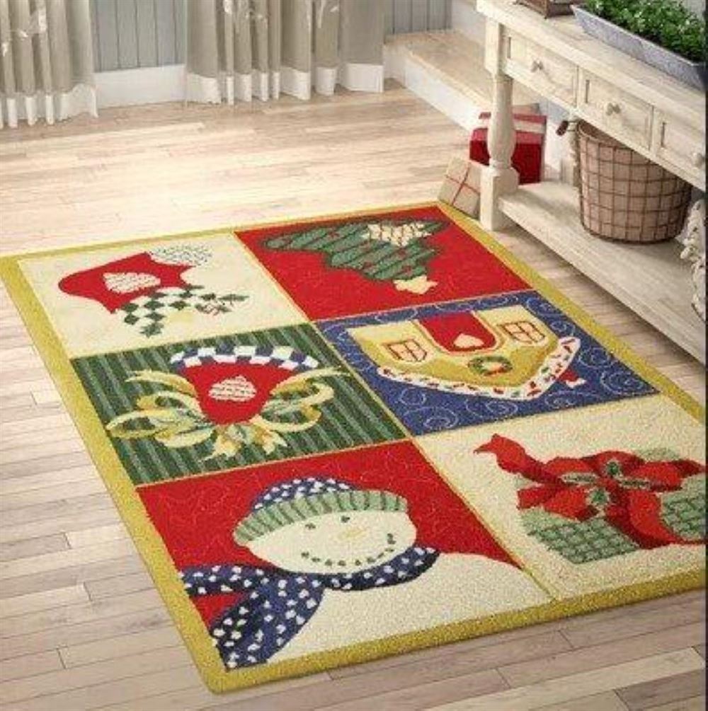 Christmas Rug, Christmas Theme Limited Edition RugChristmas Floor Mat, Livinng Room Decor Rug, Christmas Home Decor