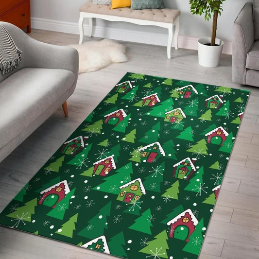 Christmas Rug, Christmas Tree Pattern Print Area Limited Edition RugChristmas Floor Mat, Livinng Room Decor Rug, Christmas Home Decor