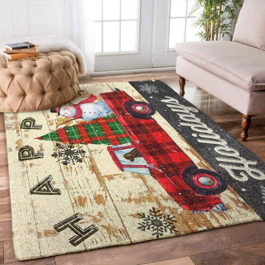 Christmas Rug, Christmas Truck Limited Edition RugChristmas Floor Mat, Livinng Room Decor Rug, Christmas Home Decor