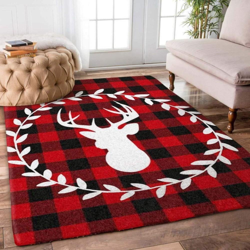 Christmas Rug, Deer Limited Edition Rug For Christmas Christmas Floor Mat, Livinng Room Decor Rug, Christmas Home Decor