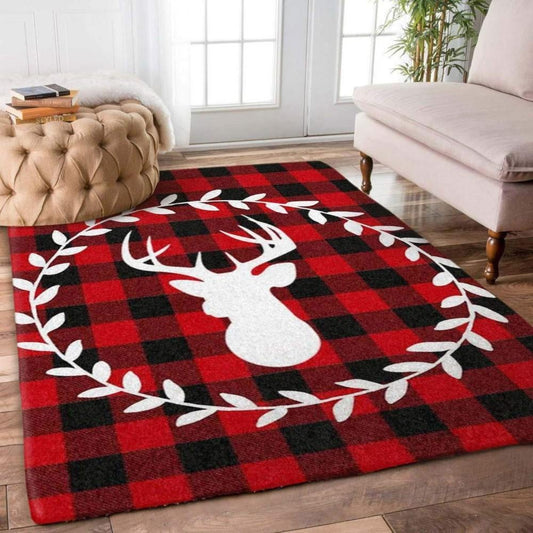 Christmas Rug, Deer Limited Edition Rug For Christmas Christmas Floor Mat, Livinng Room Decor Rug, Christmas Home Decor