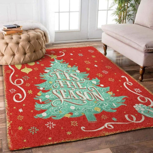 Christmas Rug, Dreamy Snowman With Christmas Tree Limited Edition RugChristmas Floor Mat, Livinng Room Decor Rug, Christmas Home Decor