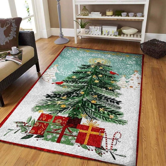 Christmas Rug, Festive Frostwork With Christmas Limited Edition RugChristmas Floor Mat, Livinng Room Decor Rug, Christmas Home Decor