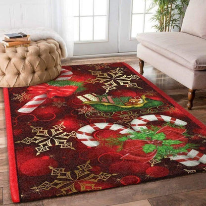 Christmas Rug, Fireside Flurries With Christmas Limited Edition RugChristmas Floor Mat, Livinng Room Decor Rug, Christmas Home Decor