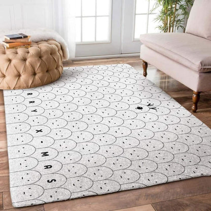 Christmas Rug, Flurries With Christmas Limited Edition RugChristmas Floor Mat, Livinng Room Decor Rug, Christmas Home Decor