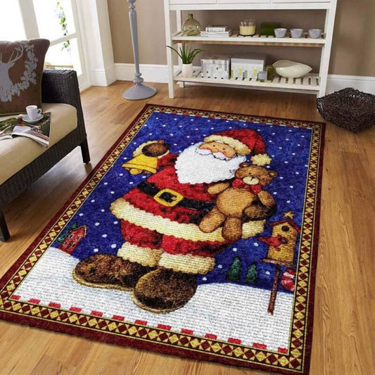Christmas Rug, Frosty Flakes With Christmas Limited Edition RugChristmas Floor Mat, Livinng Room Decor Rug, Christmas Home Decor