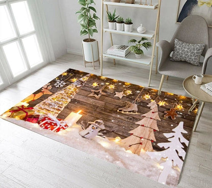 Christmas Rug, Joyful Traditions With Christmas Limited Edition RugChristmas Floor Mat, Livinng Room Decor Rug, Christmas Home Decor
