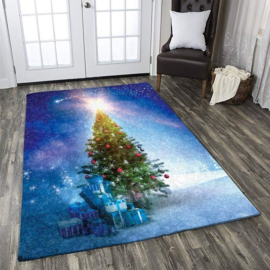 Christmas Rug, Jungle Domain With Christmas Tree Limited Edition RugChristmas Floor Mat, Livinng Room Decor Rug, Christmas Home Decor