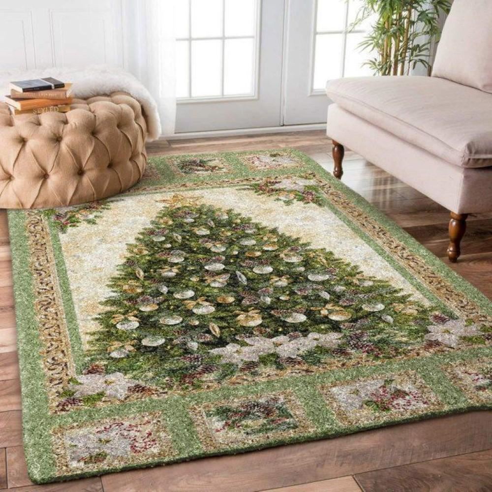Christmas Rug, Melted Merriment With Christmas Tree Limited Edition RugChristmas Floor Mat, Livinng Room Decor Rug, Christmas Home Decor