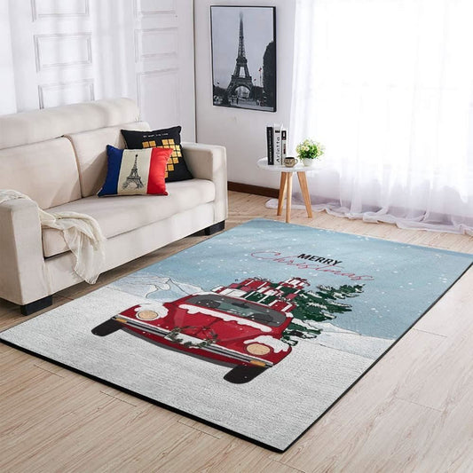 Christmas Rug, Merry Christmas Car Area Limited Edition RugChristmas Floor Mat, Livinng Room Decor Rug, Christmas Home Decor