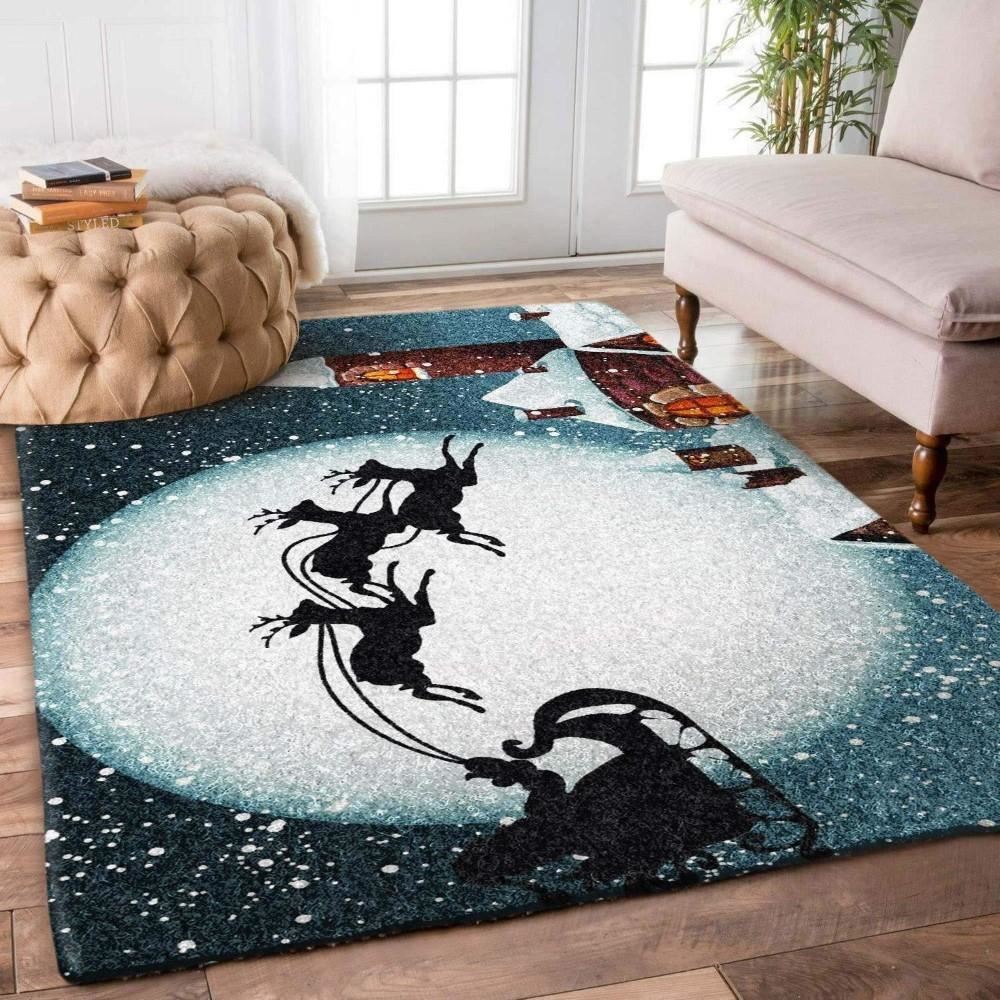 Christmas Rug, Merry Moments Mat With Christmas Area Limited Edition RugChristmas Floor Mat, Livinng Room Decor Rug, Christmas Home Decor