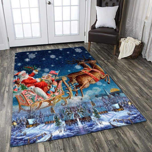 Christmas Rug, Seasonal Stitchery With Christmas Limited Edition RugChristmas Floor Mat, Livinng Room Decor Rug, Christmas Home Decor